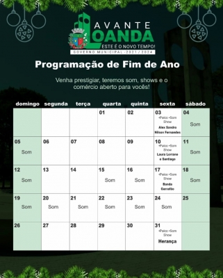 PROGRAMAÇÃO DE FIM DE ANO