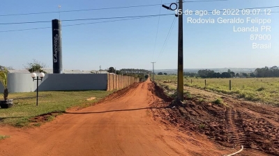 Iniciado mais um trecho de Pavimentação Rural.