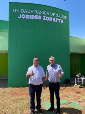 ENTREGA DA REFORMA DA UBS E HOMENAGEM EM VIDA AO SENHOR JORIDES ZORATTO.