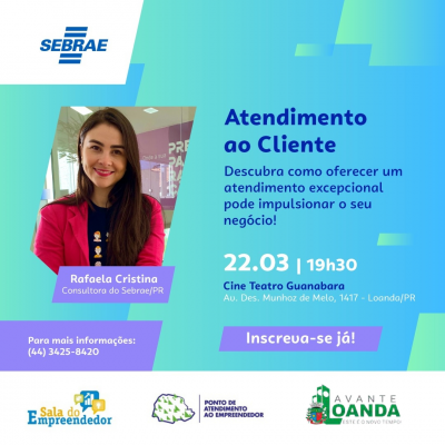 PREFEITURA REALIZA PARCERIA COM O SEBRAE PARA PALESTRA GRATUITA NO MUNICIPIO.