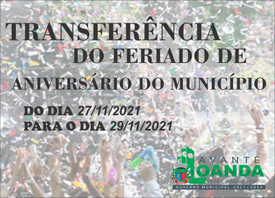 TRANSFERÊNCIA DO FERIADO