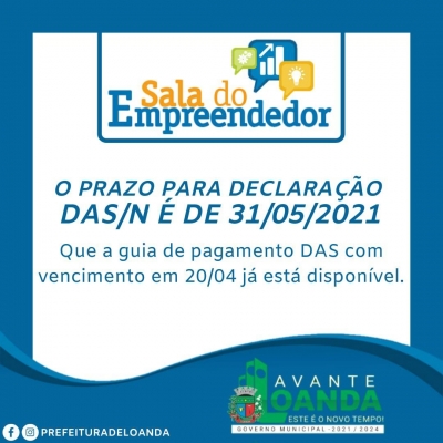 Sala do Empreendedor de Loanda alerta aos Micros sobre prazo da declaração anual 2021.